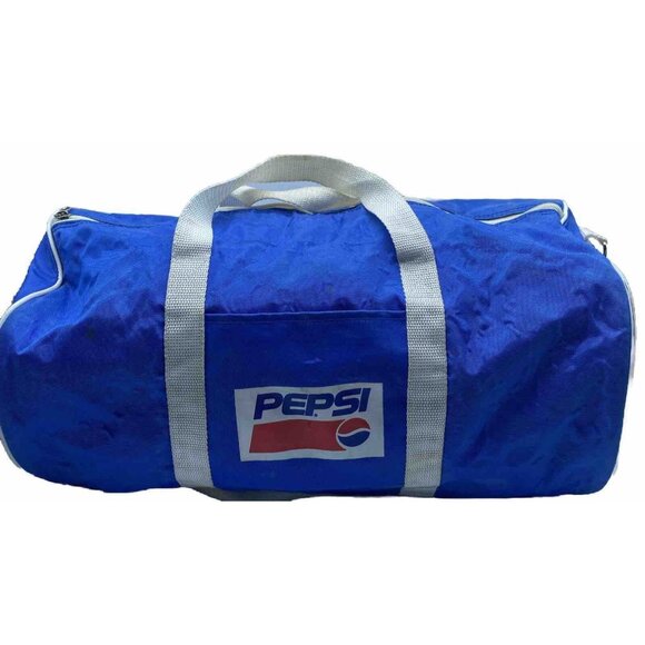 Pepsi Vintage Duffle Gym Bag With Shoulder Strap 90s Advertising Soda Pop - Picture 1 of 14